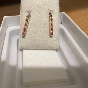 14 K yellow gold earrings